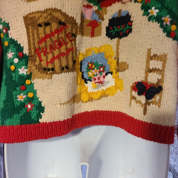 Vintage 1994 The Eagles Eye Real Estate Red Sweater S - Picture 11 of 13